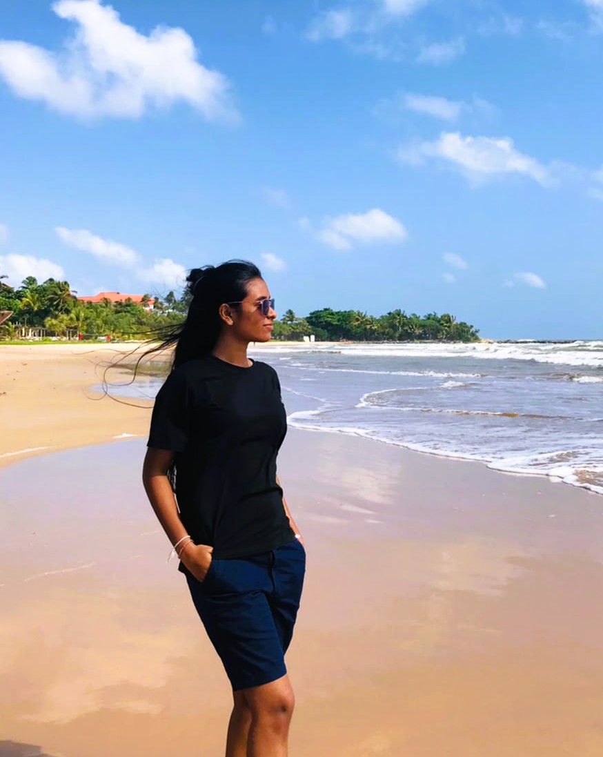 Dilara Boyagoda at Bentota Beach Sri Lanka
