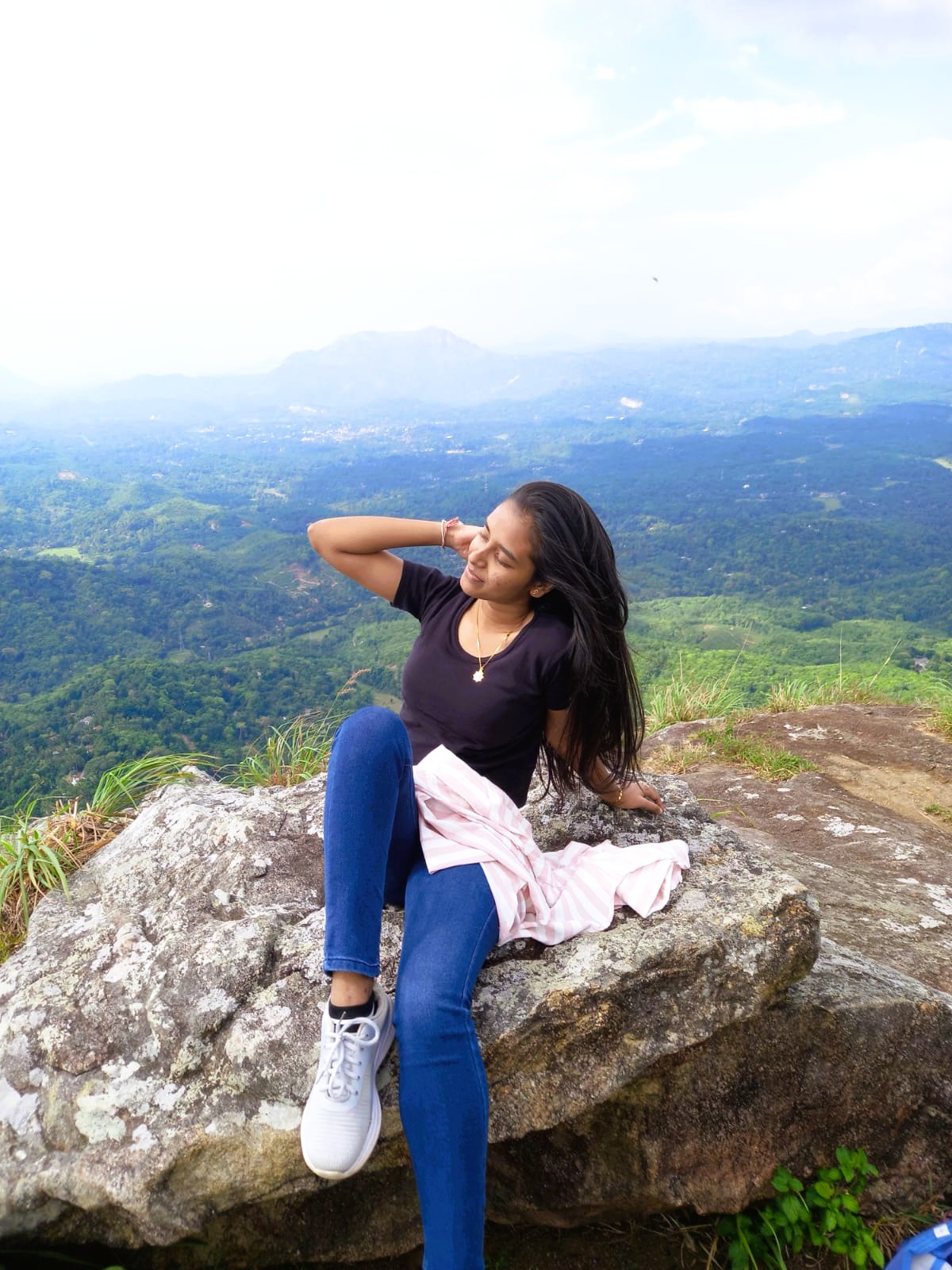 Dilara Boyagoda Hiking at Bathalegala (Bible Rock) Peak Summit in Kegalle Sri Lanka